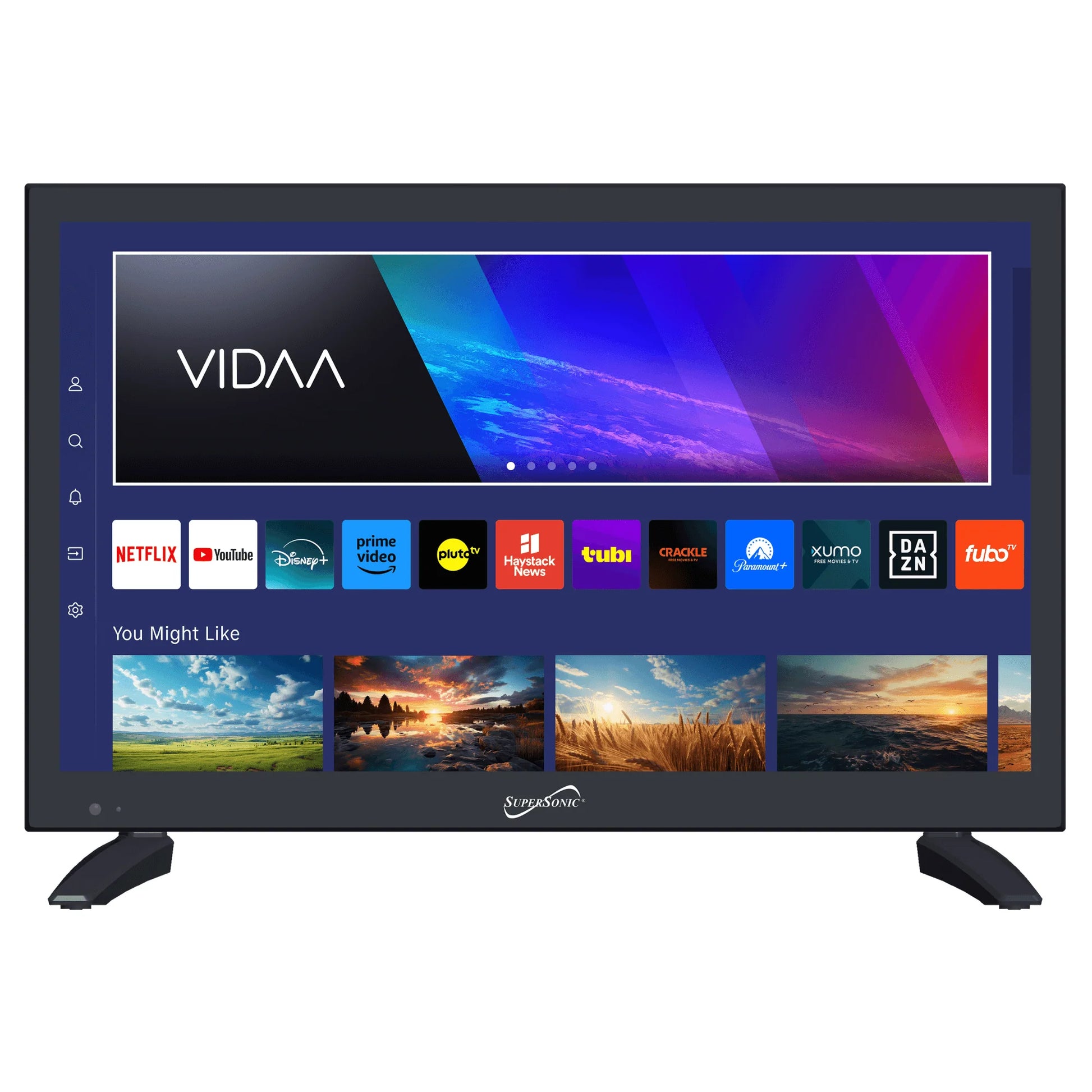 Supersonic 19" VIDAA ACDC Compatible LED Smart TV with Built-In Wifi