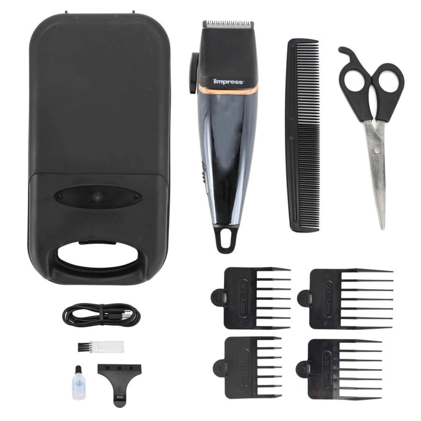 Impress 12-Piece USB-C Rechargeable Hair Clipper Kit