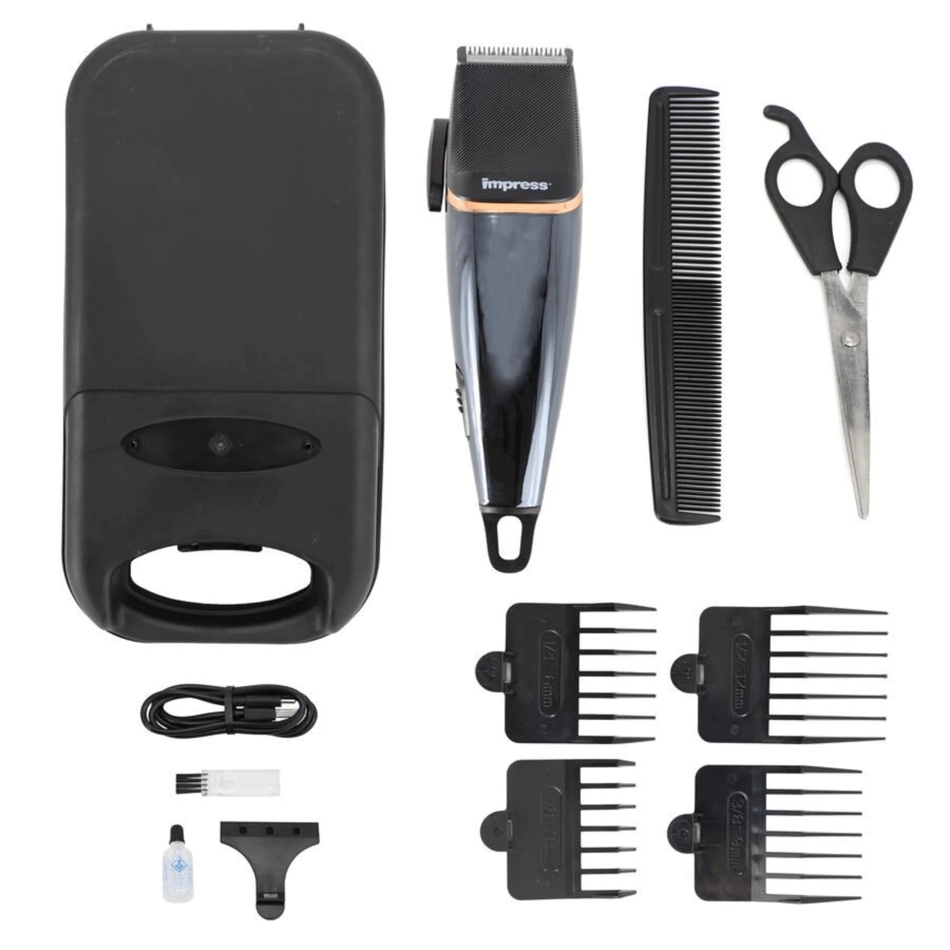 Impress 12-Piece USB-C Rechargeable Hair Clipper Kit